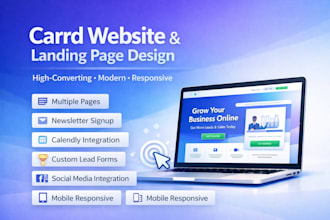 design carrd landing pages and sales funnels