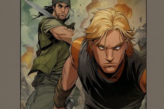 create a very professional comic book