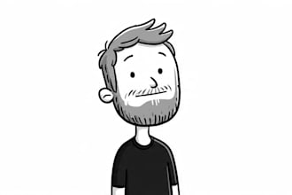 draw cartoon comic character and simple illustration
