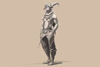 sketch cartoon characters and comic art