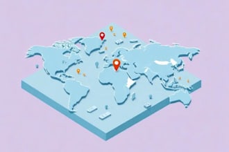 create vector isometric map illustration for website