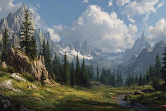 model realistic 2d terrain landscape,