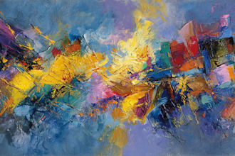 create modern abstract digital art paintings