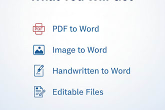 convert PDF and handwritten notes to word, excel or PDF