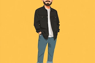 create simple cartoon portrait