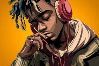 design creative music album cover art or music song artwork