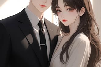 paint custom couple portrait