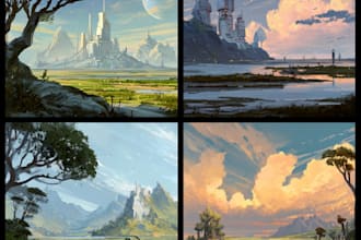 create environment, vehicle and prop concept art