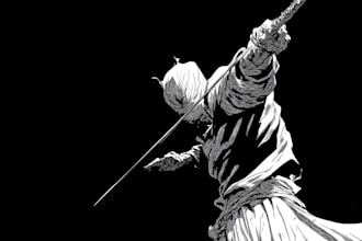 create sequential comic book illustration, book art