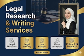 do legal research and academic writing for law, ir and
