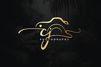 do modern camera photography media lens logo design