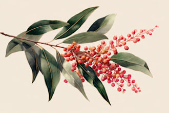 create a botanical watercolor illustration