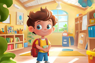 illustrate children story book illustration, kids story