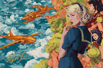 do fantasy art and pop art vintage