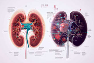 create stunning futuristic medical  anatomical illustrations
