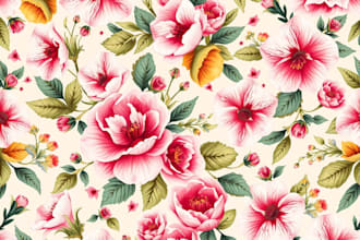 design floral seamless patterns and textile for fabric print