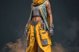 sci fi character illustration or sci fi character