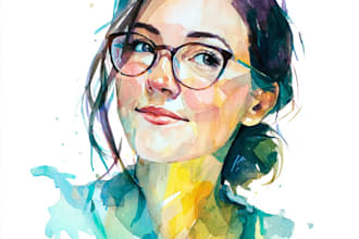 draw and paint an original watercolor portrait