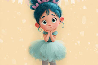 create a cute character for children book