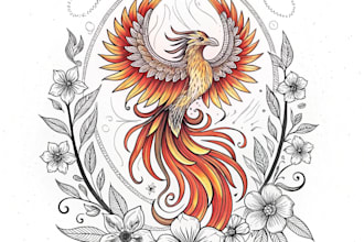 draw a custom tattoo design as a tattoo artist