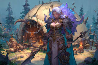 draw high quality fantasy landscapes and mystical