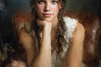 create oil painting into digital oil painting