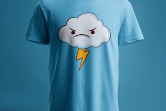 create funny, humorous meme, joke, and typography t shirt and logo designs