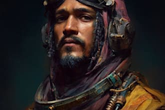 make stunning sci fi portrait art