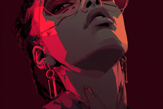 create  cyberpunk character portrait art