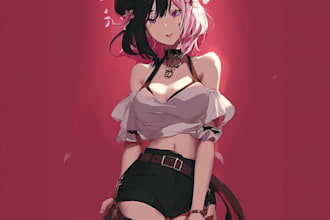 anime character, fanart, and original character