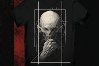 design anything dark art, horror, for merch and cover art