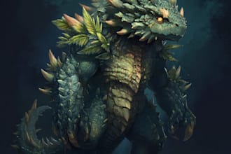 design unique creature monster design and character design