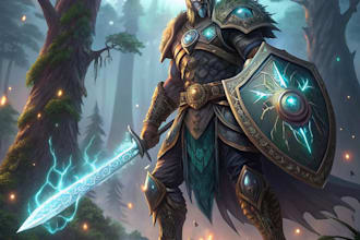 create a fantasy game character art