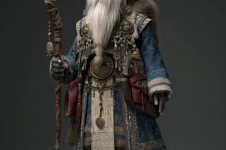do a fantasy character art and character