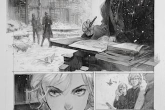 illustrate professional comic book pages