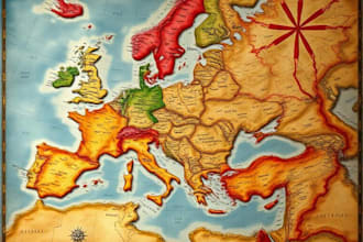 design any historical or alternate history map for you