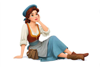 make fabulous disney cartoon portrait