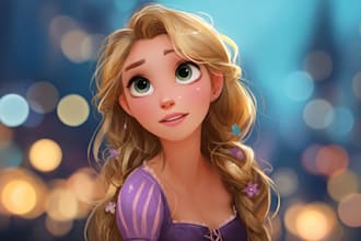custom disney character portraits