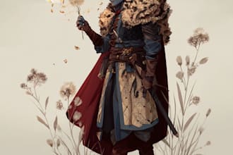 draw dnd character art for you