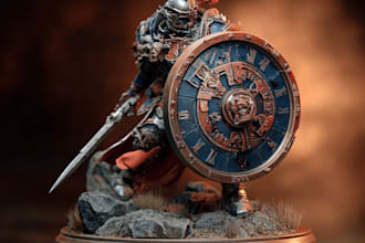 print and hand paint warhammer tabletop miniatures