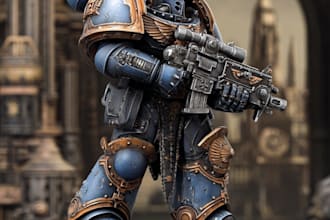 2d print and hand paint miniatures warhammer 40k