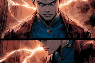design comic book cover, comic book interior
