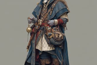draw   amazing  dnd character for you