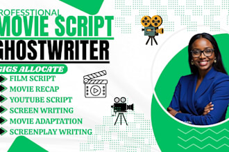 write a cinematic movie script, short film, or TV pilot