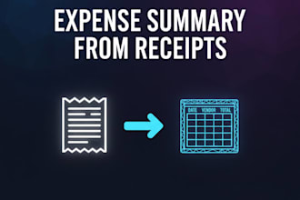 create a clear expense summary from your receipts