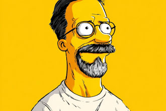 draw you as a funny yellow cartoon character