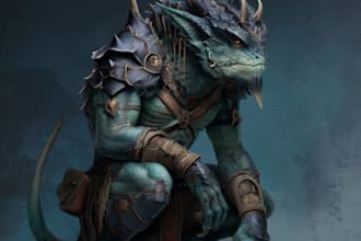 make a creature and monster design with great details