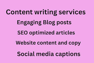 write contents and edit articles