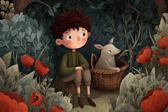 children story book illustration children story