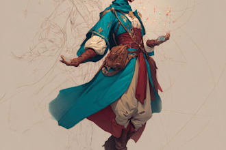 draw a fantasy character illustration